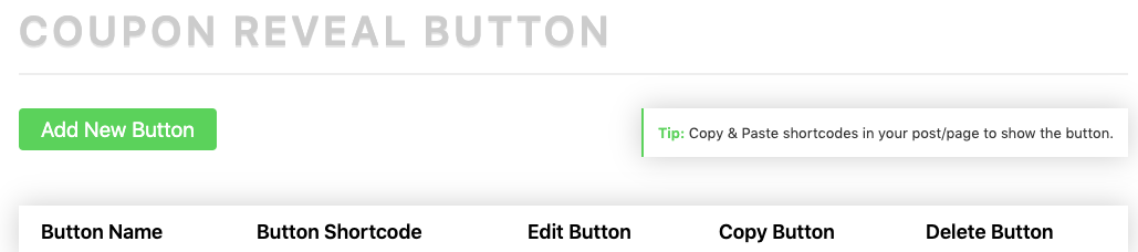 Coupon reveal button plugin