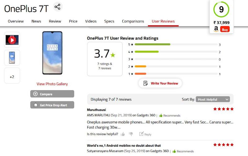 Customer Review Website