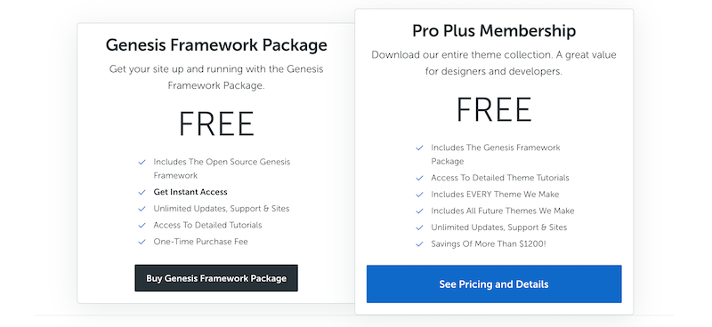 Pricing For Child Themes