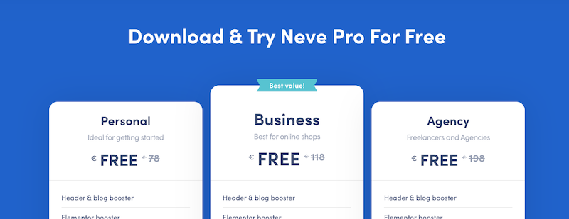 How to download and try neve pro for free