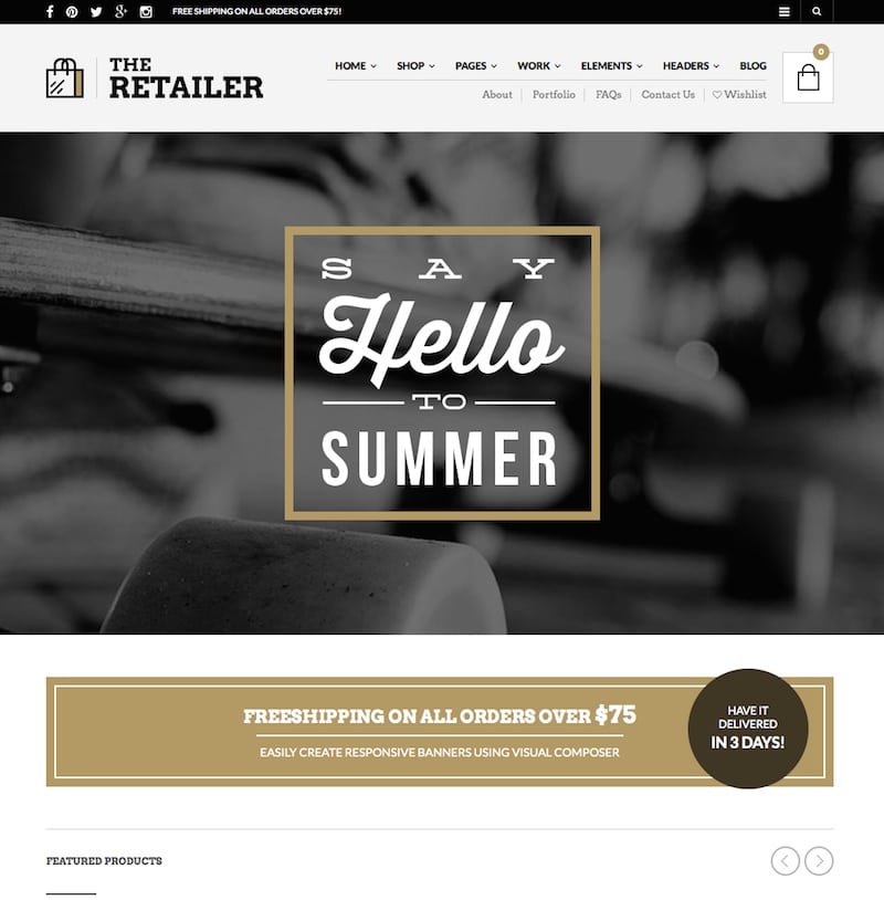 The retailer wordpress theme for eCommerce websites