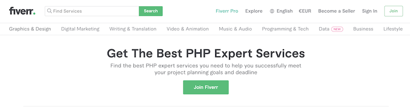Hire PHP Freelancers on Fiverr