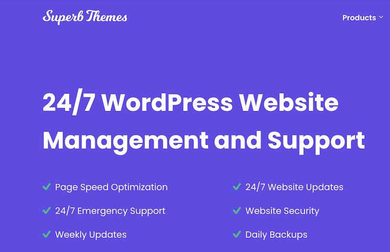 Superb Themes Maintenance Backup Service for WordPress