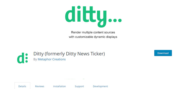 Ditty-WordPress-news-plugins