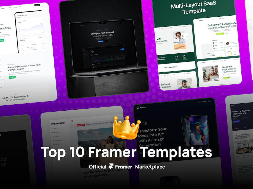 Top 10 Framer templates