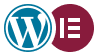 Elementor and WordPress logos