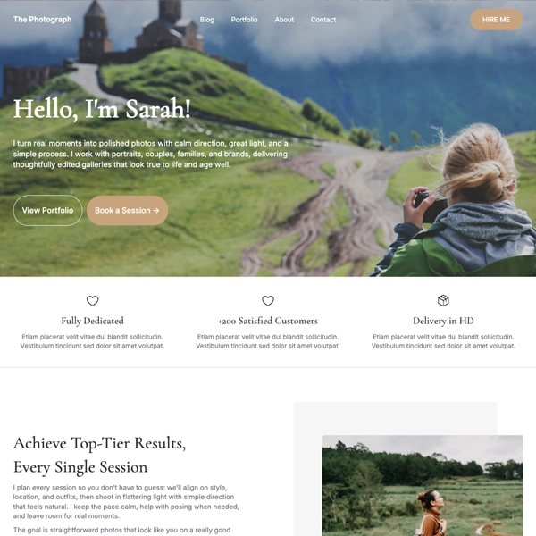 The Photograph – Photography WordPress Theme