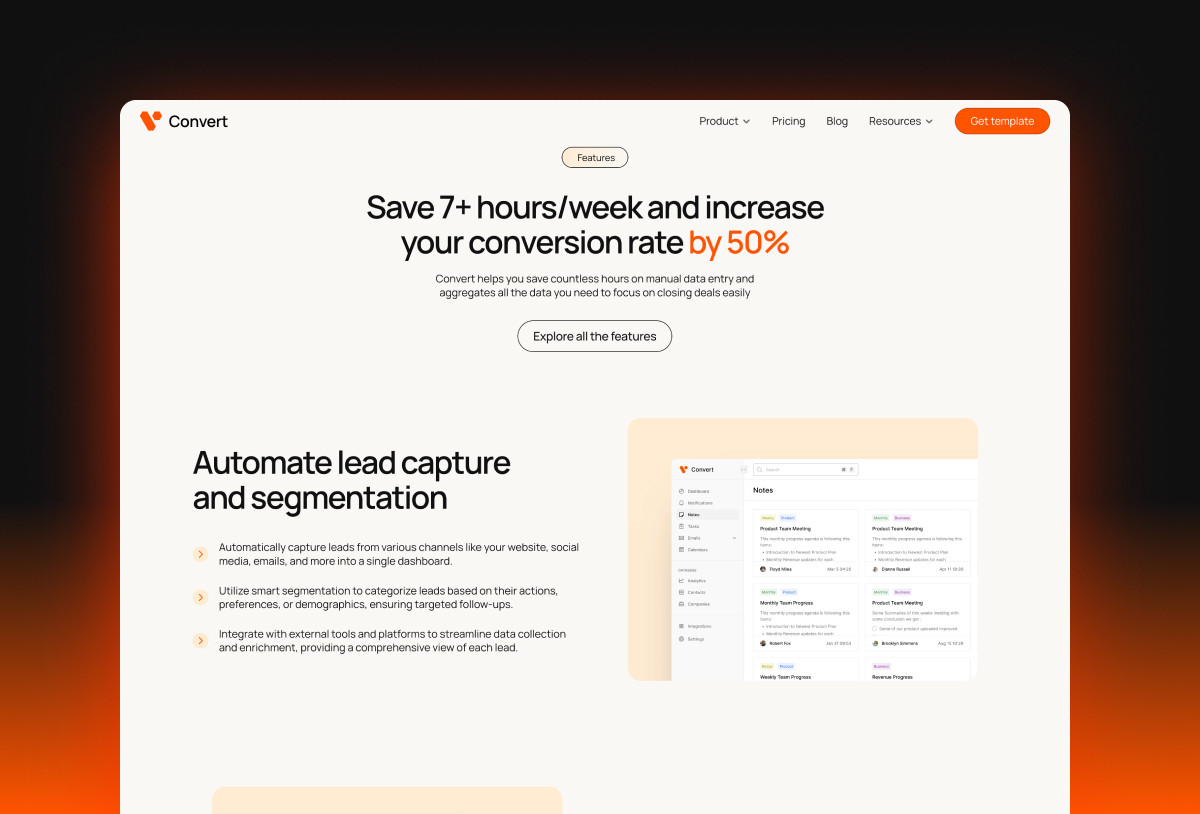 Convert - SaaS template Preview Image 2