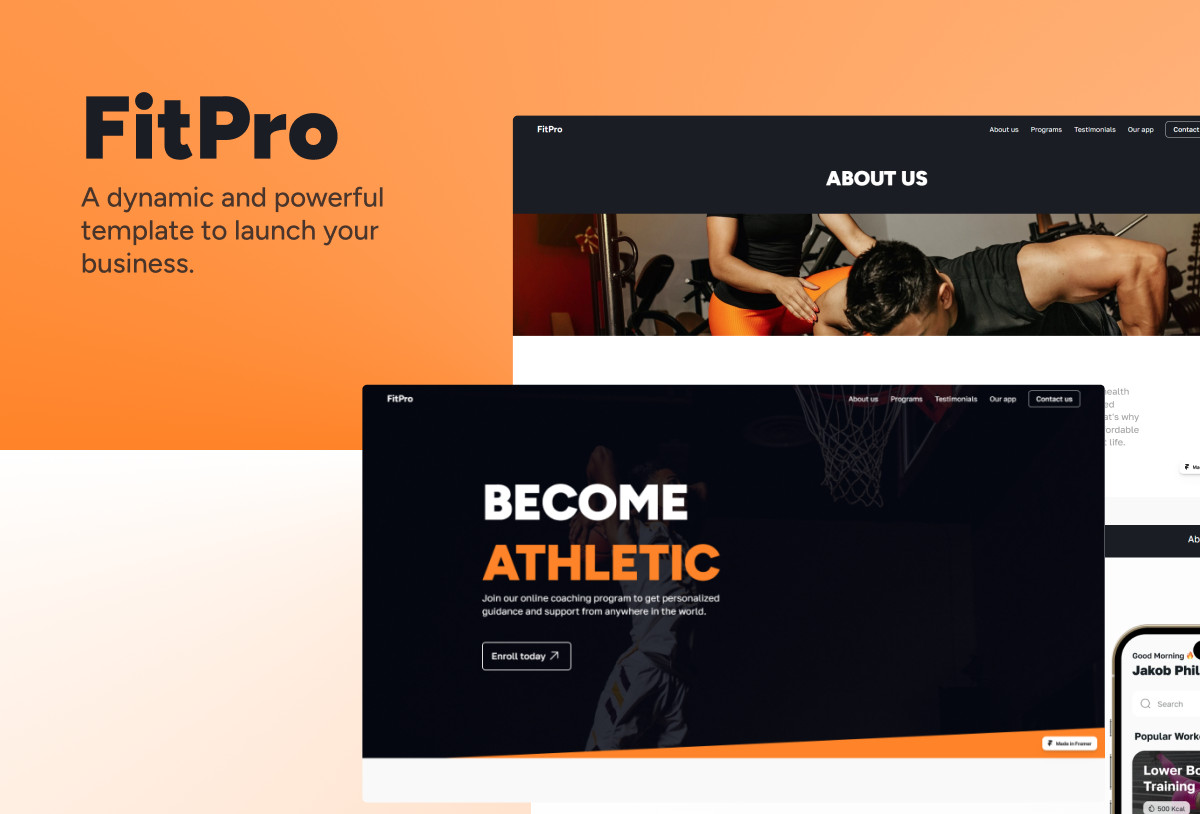FitPro — Sports Business Template Preview Image 1