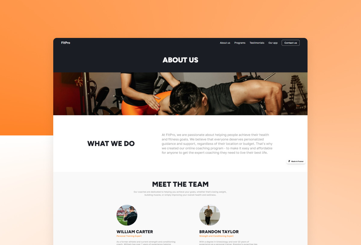 FitPro — Sports Business Template Preview Image 2