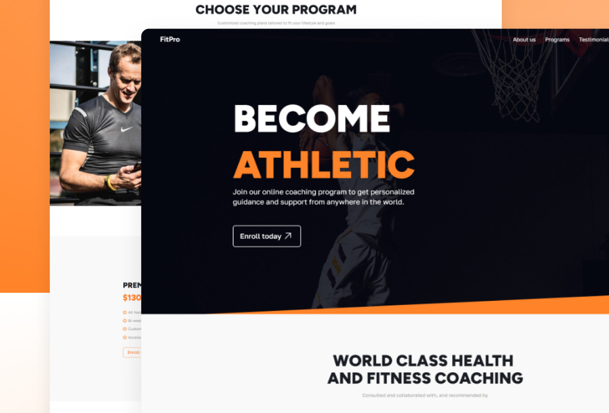 FitPro — Sports Business Template Preview Image 3