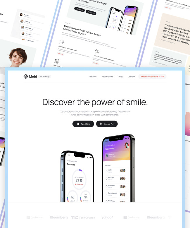 Mobi — Mobile App Framer Landing Page Thumbnail