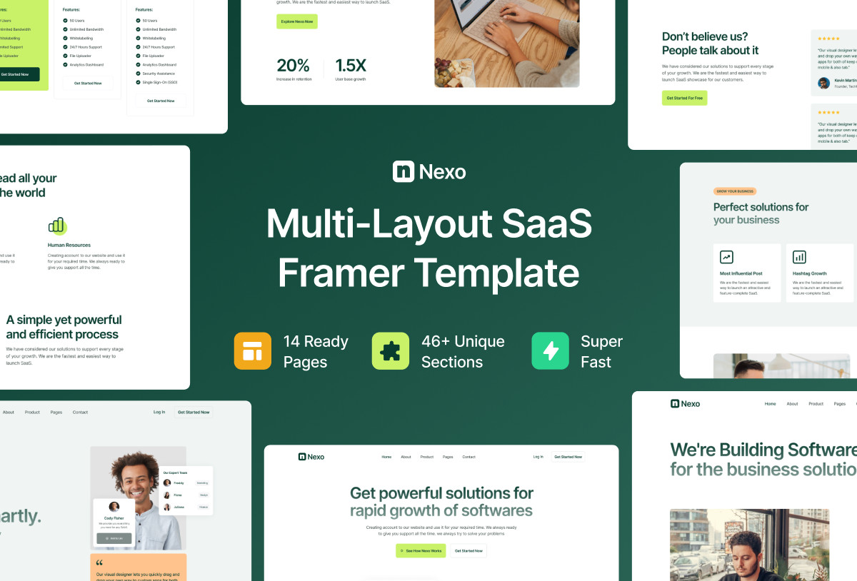 Nexo - Multi-layout SaaS Template Preview Image 1