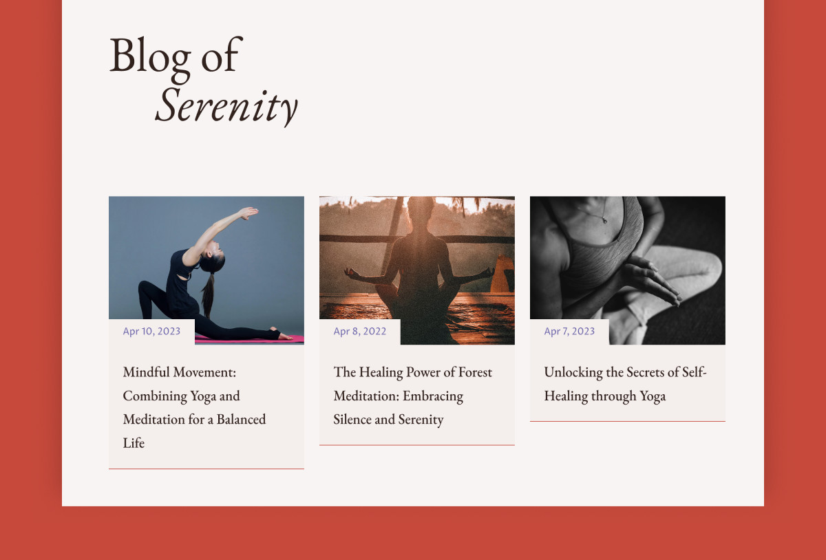 Serenity — Yoga Instructor Framer Template Preview Image 3