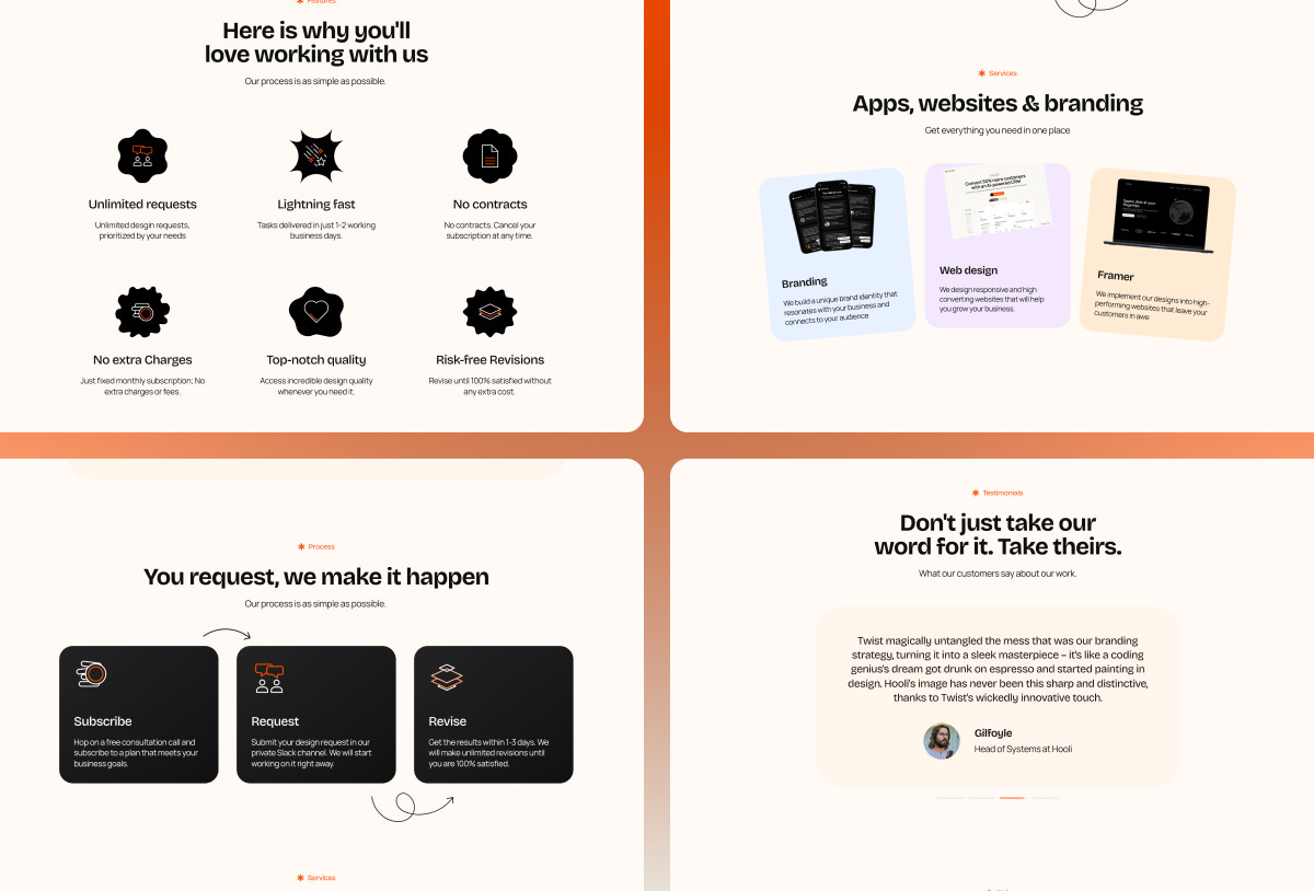 Twist - Productized Design Agency template Preview Image 2