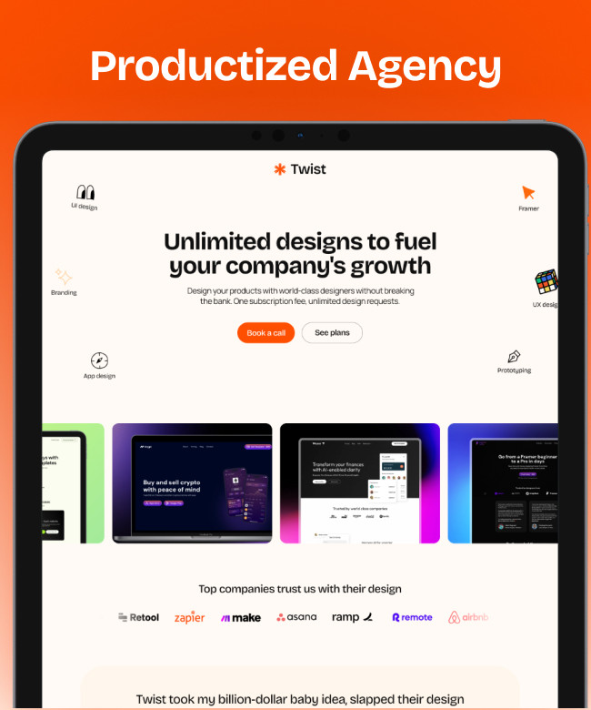 Twist - Productized Design Agency template Thumbnail